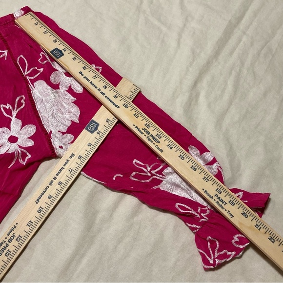 LIV Los Angeles Red Embroidered Blouse - Picture 3 of 10